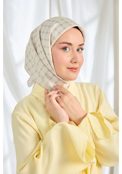 Silk Home %100 Twill İpek Eşarp S539 Taş-vizon
