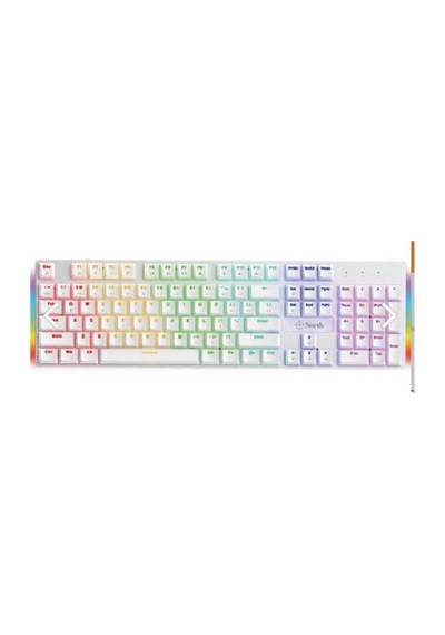 North Shield White Red Switch Türkçe Q Rgb Beyaz Mekanik Gaming Klavye