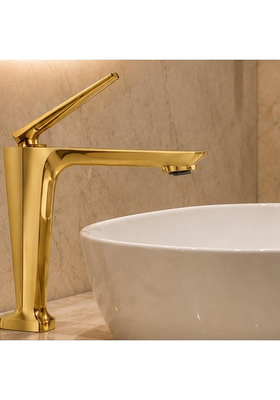 Sensa Kısa Lavabo Bataryası Mat Pırınc-altın Mat Pirinç Altın