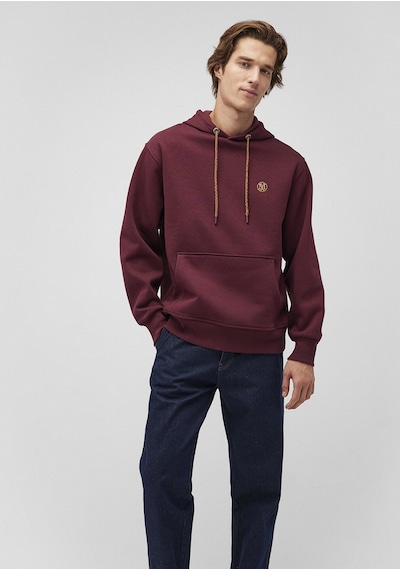 Mavi - Mavi Logo Nakışlı Kapüşonlu Bordo Sweatshirt 065809-70426 Bordo