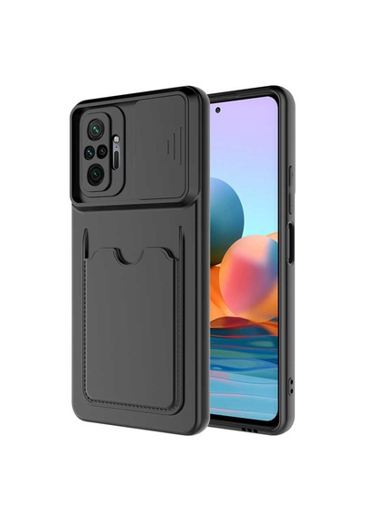 Xiaomi Redmi Note 10 Pro Kılıf Zore Kartix Kartlık Bölmeli Kılıf