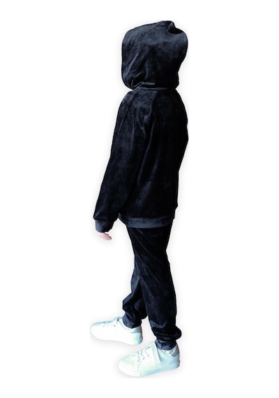 Lovetti Siyah Kız Çocuk Kadife Takım 9343S001 Siyah