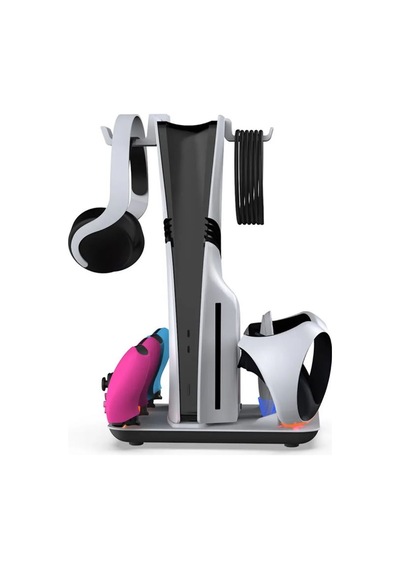 Ps5 Fat/slim/pro Uyumlu Vr Destekli Soğutuculu Şarj Standı Dobe Tp5-3550 Beyaz