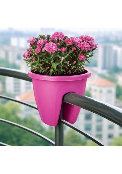 Sy-5712 Opal Yuvarlak Küpeşte Balkon Saksı Vişne 7.5 Litre 6 Adet