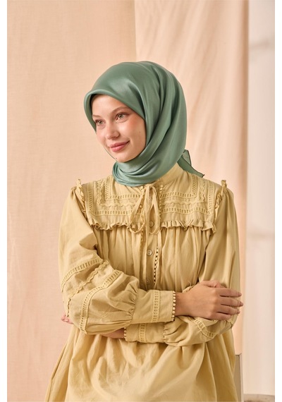 Silk Home Düz Shiny Eşarp 75006-78 Çağla