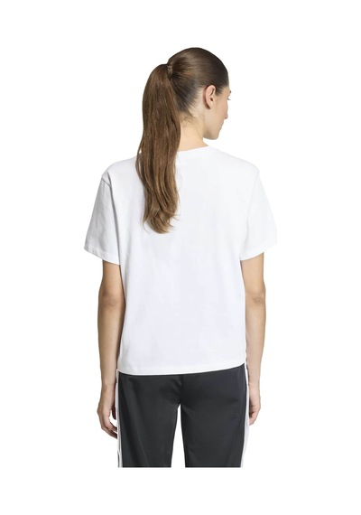 Whıte/black Adidas Kadın Günlük T-shirt Trefoil Boxy T Kd6225 Beyaz