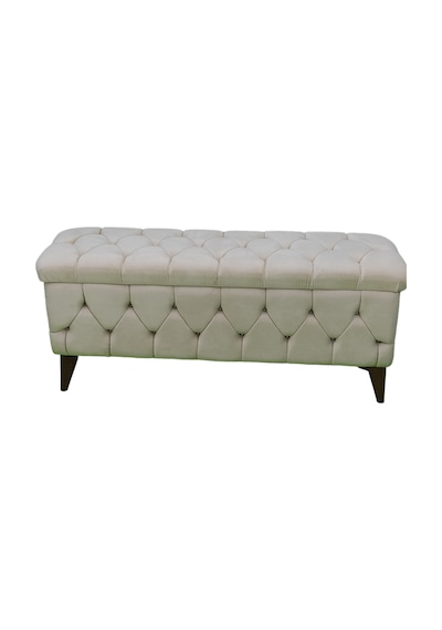 Vavonni Sandıklı Puf 120Cm Krem A+ Kalite