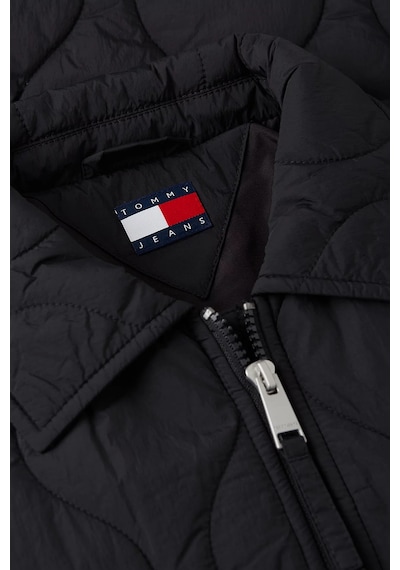 Tommy Jeans Su İtici Kapitoneli Klasik Yaka Mont Kadın Mont Dw0dw22909 Bds Siyah