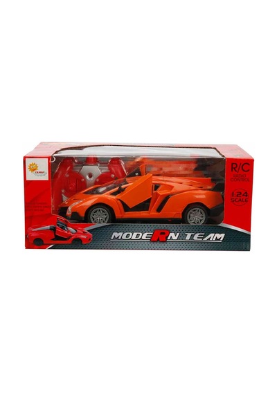 Şarjlı Uzaktan Kumandalı 20 Cm Spor Araba Modern Team Rc Yarış Arabası Açılır Kapı Turuncu