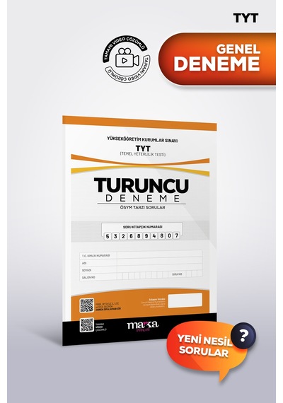 Tyt 2027 Turuncu Genel Deneme Gerçek Sınav Deneyimi Yeni Nesil Video Çözümlü