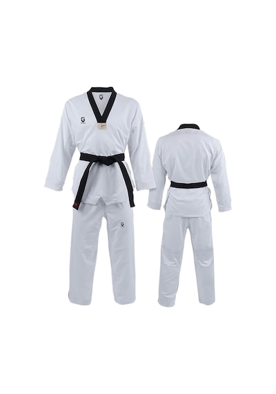 Fitilli Siyah Yaka Taekwondo Elbisesi Dobok Beyaz