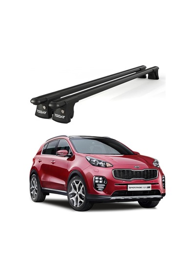 Trio-ıı Kia Sportage 2014 Ve Sonrası Uyumlu Siyah Kilitli Ara Atkı 120cm Port Bagaj Tavan Barı