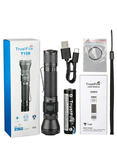 Trustfire T15r Fener 2350 Lümen Siyah