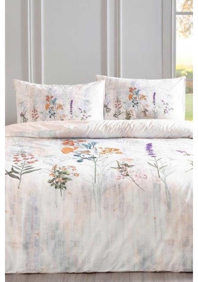 Özdilek Floraison New Çift Kişilik Nevresim Takımı Somon