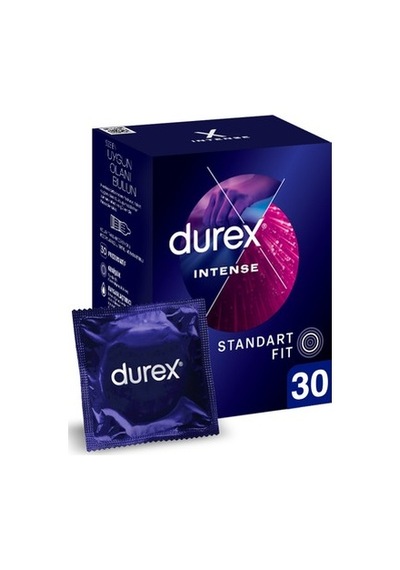 30 Adet Ekstra Uyarıcı Jelli Tırtıklı Prezervatif, Durex Kalitesinde
