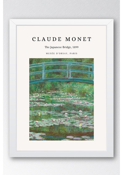 Claude Monet The Japanese Bridge Çerçeveli Tablo Japon Köprüsü - Eklektik Tarz Duvar Dekoru