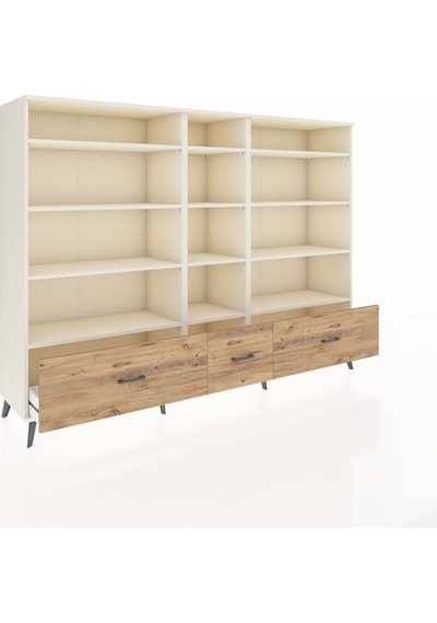 Hyperion Dolap 12 Raflı 3 Çekmeceli 220x44x163 Aytaşı-aytaşı/çam Aytası/atlas Çam - Aytası Hyperion Dolap 12 Raflı 3 Çekmeceli 220x44x163 Aytaşı-aytaşı/çam Aytası/atlas Çam - Aytası