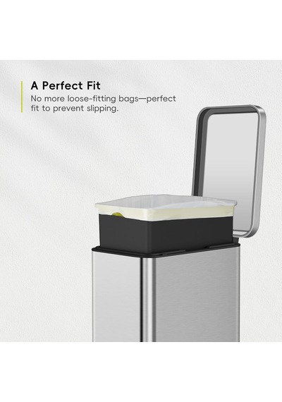 Easy Dispense Roll 80 Adet Ekstra Güçlü İpli Küçük Çöp Torbası, 1,6 Galon Çöp Torbası 3-6 L 1 Paket Beyaz, Kod A