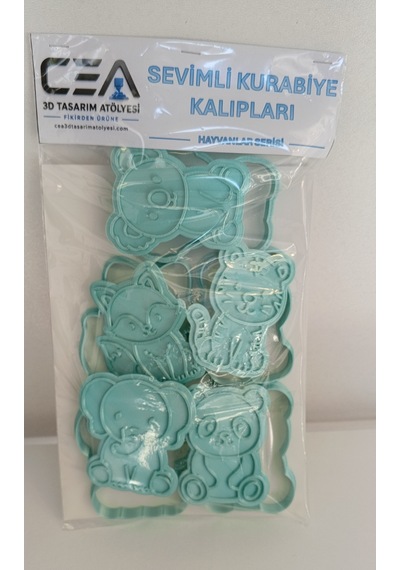 Kurabiye Kalıbı-sevimli Hayvanlar2 Yeşil