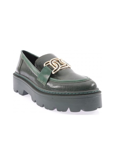 Dgn 1002 Kadin Aksesuarli Loafer Ayakkabi 1002-2231-R7032 Haki