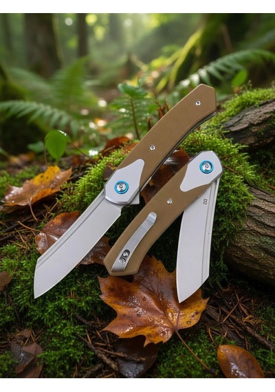 Knivox Browning Premium G10 Kabze D2 Çelik Klasik Modern Katlanır Bıçak Kahverengi