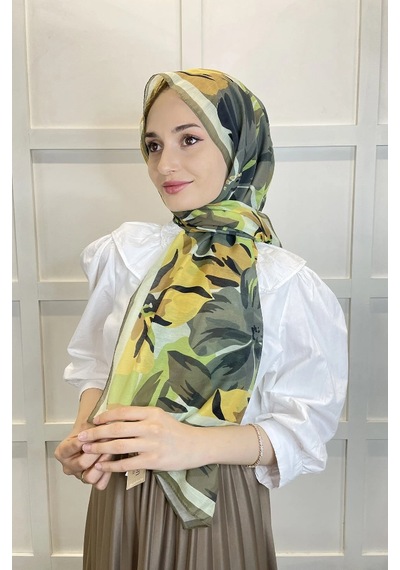 E1352 Cardion Pamuk İpek Şal Mint Yeşil