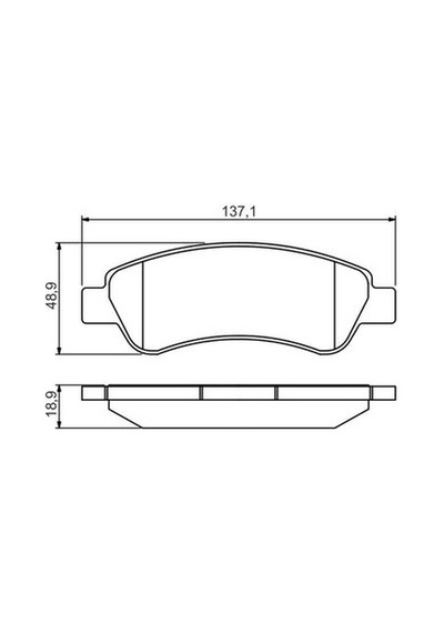 Fiat Ducato 130 Mj 2.3 2011-2014 Bosch  Arka Balata Wva24465