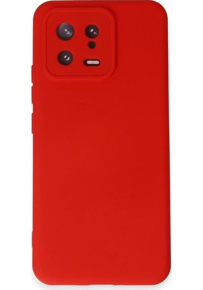 Newface - 167 - Xiaomi Mi 13 Kılıf Nano İçi Kadife Silikon - Edntrend - - Kırmızı