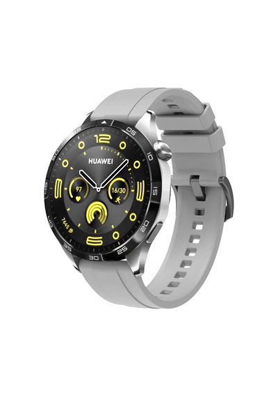 Huawei Gt4 22mm Uyumlu Cml Mobıle Krd-95 Silikon Kordon-gri