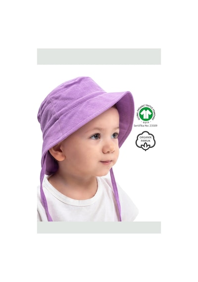 Organik Pamuk Müslin Bebek Şapkası - Leylak