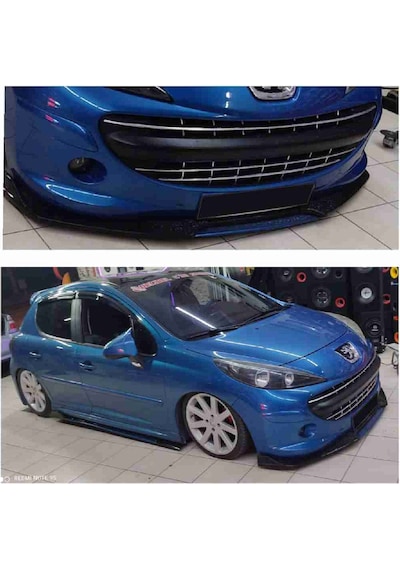 Peugeot 207 Lip 4 Parça Mavi / Tampon Eki