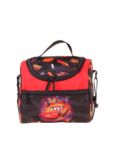 Kaukko Kids Erkek Çocuk Yarış Arabası Baskılı Isı Yalıtımlı Okul Beslenme Çantası Kırmızı - Siyah - L5400