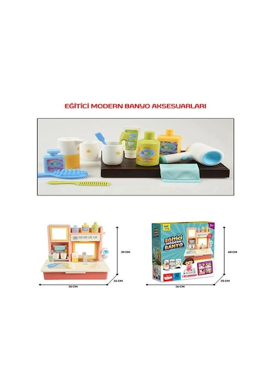 Kayyum Oyuncak Kukuli Şarkılı Eğitici Modern Banyo Seti  Pembe