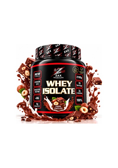 Whey Isolate Fındık Aromalı 2100 B6 Destekli % Proteın Çikolata