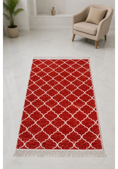 Kilim Paspas Çok Amaçlı Halı Makinede Yıkanabilir Toz Yapmaz Kiremit