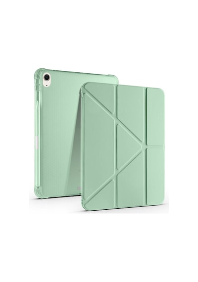 Apple Uyumlu iPad Air 11'' M3 2025 m2 2024 Üçgen Katlanabilir Kalem Şarj Bölmeli Standlı Kılıf Kapaklı