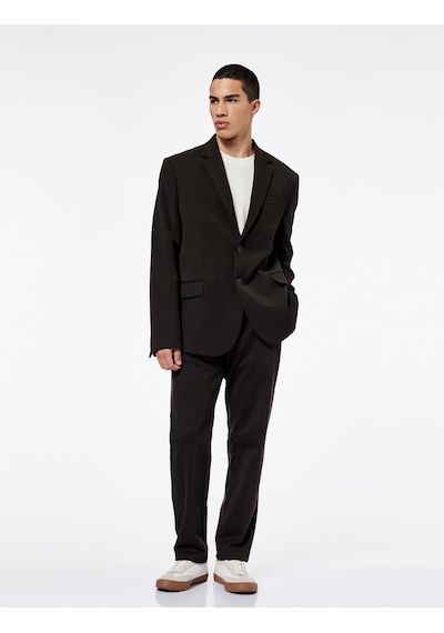 Koton Regular Fit Viskon Karışımlı Kapaklı Cepli Uzun Kollu Mono Yaka Blazer Ceket Kahverengi 6wam50003ıw Kahverengi Koton Regular Fit Viskon Karışımlı Kapaklı Cepli Uzun Kollu Mono Yaka Blazer Ceket Kahverengi 6wam50003ıw Kahverengi