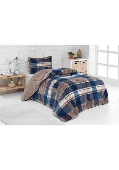 Merinos Comforter Yorgan Seti 160x240 Rida İndigo Indigo