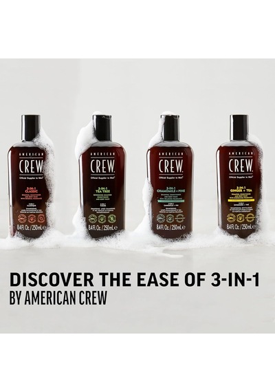 American Crew 3'ü 1 Arada Şampuan Saç Kremi Vücut Yıkama Jeli Classıc 1000ml Diğer