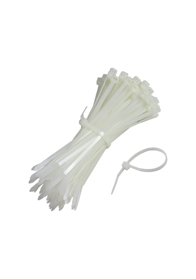 KSN Kablo Bağı Plastik Kelepçe Beyaz 3.6x300mm - 100 Adet