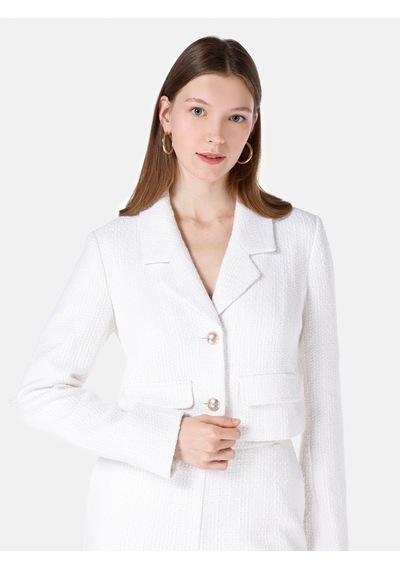 Colins Beyaz Kadın Ceket Cl1067520 Q1.v1 Ofw Beyaz
