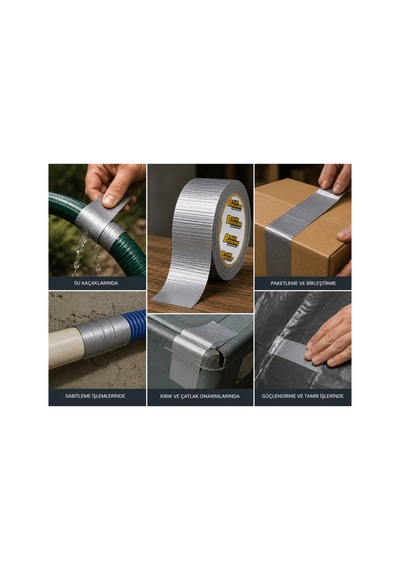 Pro Plus Gri Tamir Bandı 48 Mm X 10 Metre Güçlü Yapışkanlı Dayanıklı Onarım Bandı Diğer