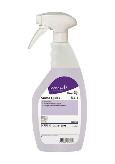 Diversey Suma Quick D4.1 Yüzey Dezenfektanı Sprey 6 x 750 ML