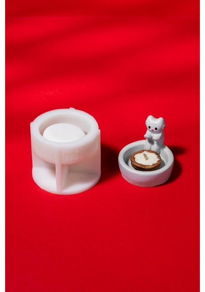 Rufus Concept Kedi Tealight Mumluk Silikon Kalıp