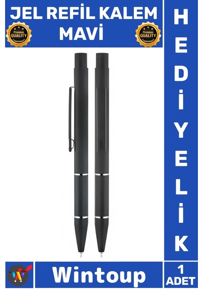 Kalem Lüks Şık Tasarım Akıcı Yazım Ofis Kırtasiye Malzemesi Metal Süper Jel Refil Kalem Mavi Çok Renkli