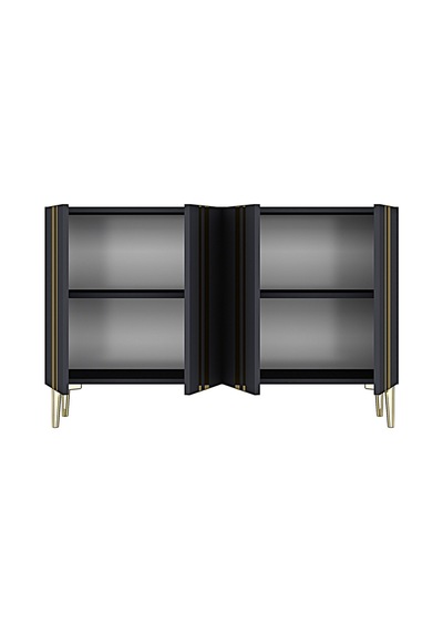 Ka1230ag Mia120 Konsol, Kahve Köşesi Ve Tv Sehpası, Çok Amaçlı Dolap Antrasit - Gold 120cm Ka1230ag Mia120 Konsol, Kahve Köşesi Ve Tv Sehpası, Çok Amaçlı Dolap Antrasit - Gold 120cm