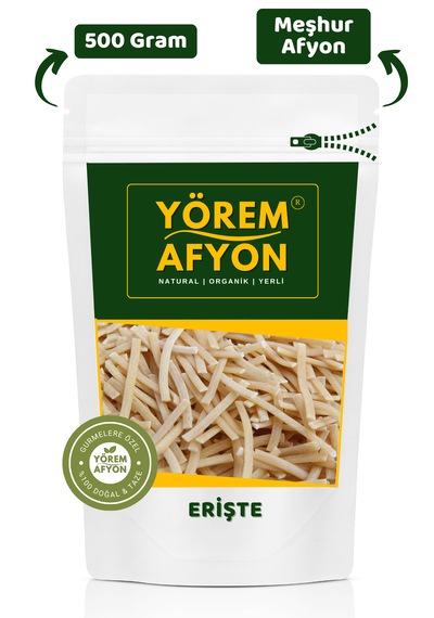 Yörem Afyon Meşhur Afyonkarahisar Bol Yumurtalı Ev Yapımı Katkısız Erişte 500gr.