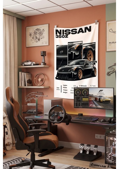 Nissan 350z Dekoratif Duvar Örtüsü Duvar Halısı Reaste