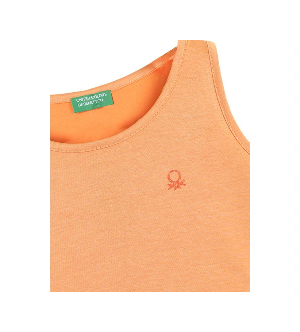 United Colors Of Benetton Kız Çocuk Atlet Bnt-g21279 Somon