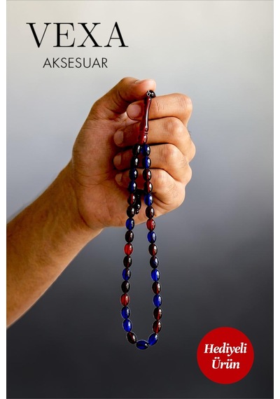 Toz Kehribar Görünümlü Özel Kutulu Hediyelik Tesbih - Hediyeli Ürün Çok Renkli